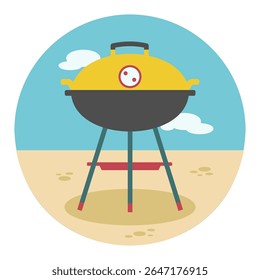 Grill BBQ cookout vector isolated icon. Graph symbol for cooking web site and apps design, logo, app, UI