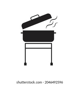 Grill bbq icon design isolated on white background