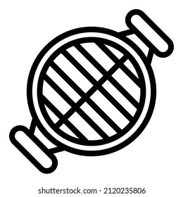 Grill bbq icon outline vector. Fire meat. Food cook