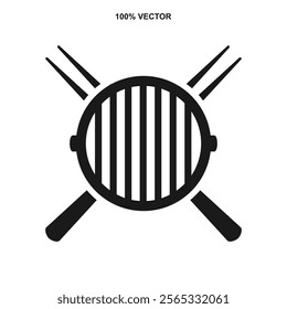 Grill bbq vector icon logo vector template 4