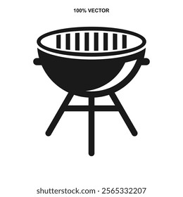 Grill bbq vector icon logo vector template 3