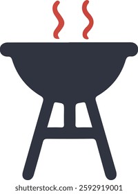 Grill burner stove vector illustration