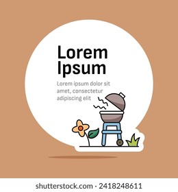 Grill card design. Template design