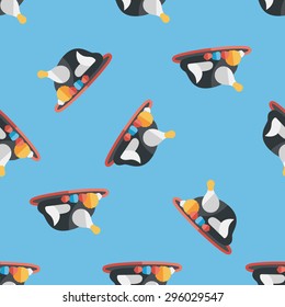 Grill chicken flat icon,eps10 seamless pattern background