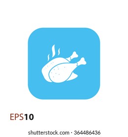 Grill chicken icon for web and mobile