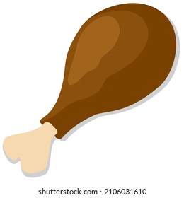 Grill Chicken legs icon vector  