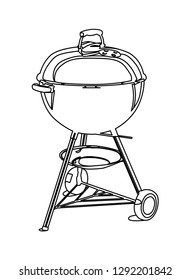grill contour vector illustration isolated