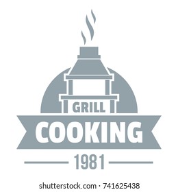 Grill cooking logo. Simple illustration of grill cooking vector logo for web