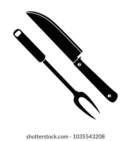 grill cutlery isolated icon