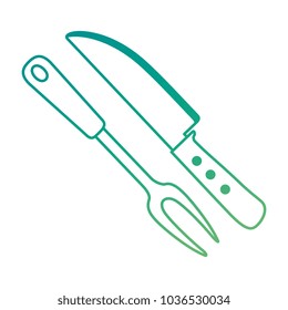 grill cutlery isolated icon
