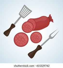 Grill design, bbq and menu concept, editable vector