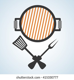Grill design, bbq and menu concept, editable vector