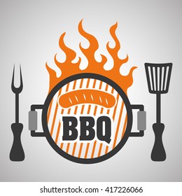 Grill design, bbq and menu concept, editable vector