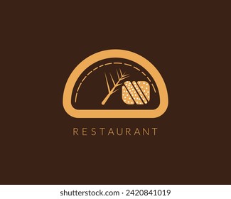 Grill Design Element Style for Logotype, Label, Badge and other design. Fire flame retro vector illustration.