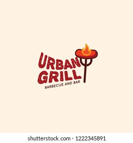 Grill Design for Logotype, Label, Badge and other design. vector illustration