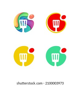 Grill design set for restaurant, cooking, or food logo.