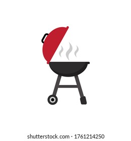 Grill flat, Barbecue icon, vector illustration isolated on white background
