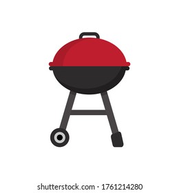 Grill flat, Barbecue icon, vector illustration isolated on white background