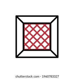 Grill flat icon. Simple style barbecue event poster background symbol. Logo design element. T-shirt printing. Vector for sticker.