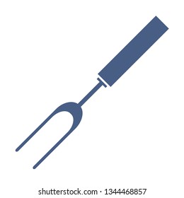 Grill fork flat illustration on white