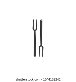 grill fork vector illustraion icon sign template