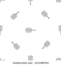Grill fry pan pattern seamless vector repeat geometric for any web design