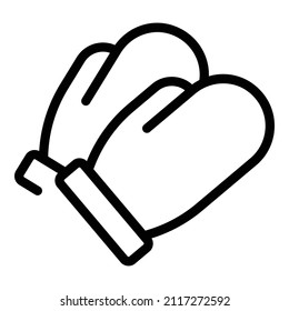 Grill gloves icon outline vector. Bbq meat. Steak food