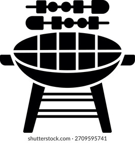 Grill Glyph Style Diseño de iconos