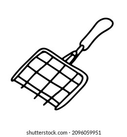 Grill grate in doodle style. Isolated vector.
