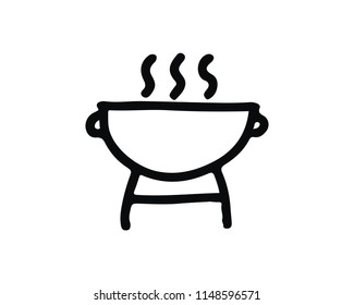 grill hand drawn icon , designed for web and app