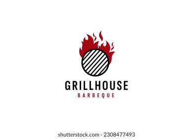 grill house logo vector icon illustration