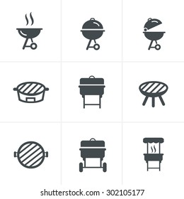 The grill icon. Barbeque symbol.
