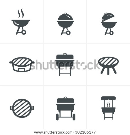 The grill icon. Barbeque symbol.
