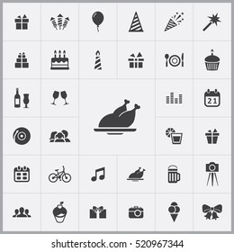 grill icon. birthday icons universal set for web and mobile