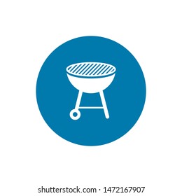 Grill Icon. Camping Equipment Vector Illustration Logo Template.