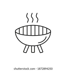 grill icon element of camping icon for mobile concept and web apps. Thin line grill icon can be used for web and mobile. Premium icon on white background