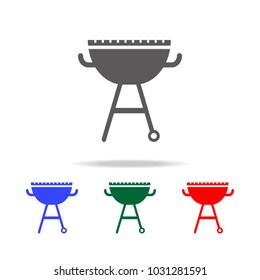 Grill icon. Elements in multi colored icons for mobile concept and web apps. Icons for website design and development, app development on white background