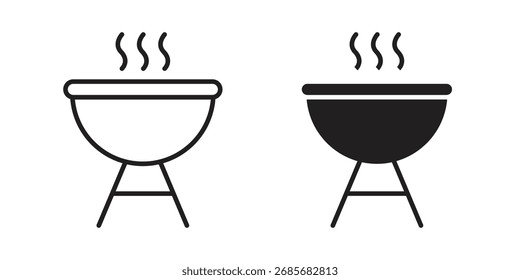 Grill icon flat black and white logo