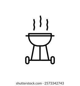 Grill icon Flat fill set collection