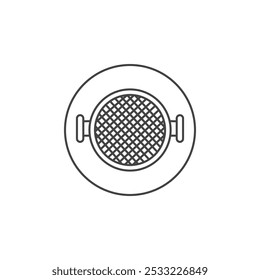 Grillsymbol Flaches, einfaches Gliederungsset