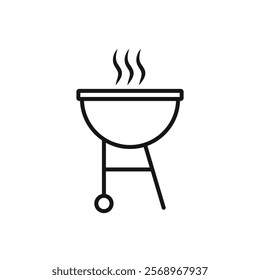 Grill icon Isolated flat vector in outline