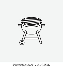 Grill icon isolated on white background