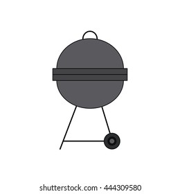 Grill icon isolated on a white background. Vector illustration.