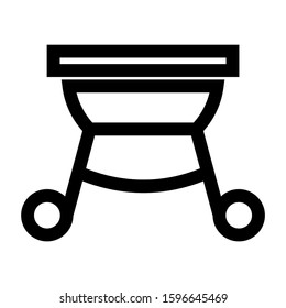 grill icon isolated sign symbol vector illustration - high quality black style vector icons

