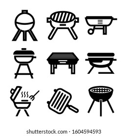 grill icon isolated sign symbol vector illustration - Collection of high quality black style vector icons
