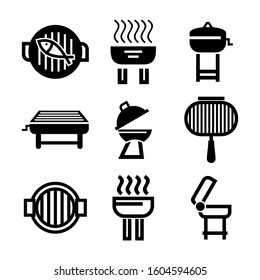 grill icon isolated sign symbol vector illustration - Collection of high quality black style vector icons
