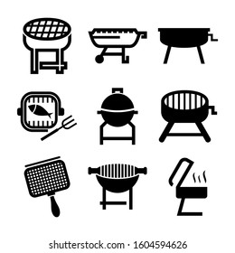 grill icon isolated sign symbol vector illustration - Collection of high quality black style vector icons
