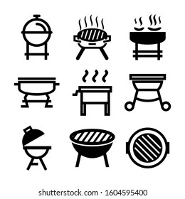 grill icon isolated sign symbol vector illustration - Collection of high quality black style vector icons
