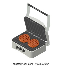 Grill icon. Isometric illustration of grill vector icon for web