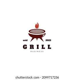 Grill icon logo design inspiration